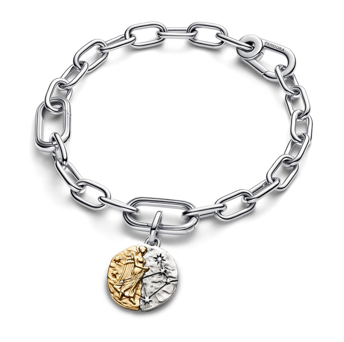Pandora Virgo Zodiac Medallion Charm 14k Gold Plating And Sterling Silver