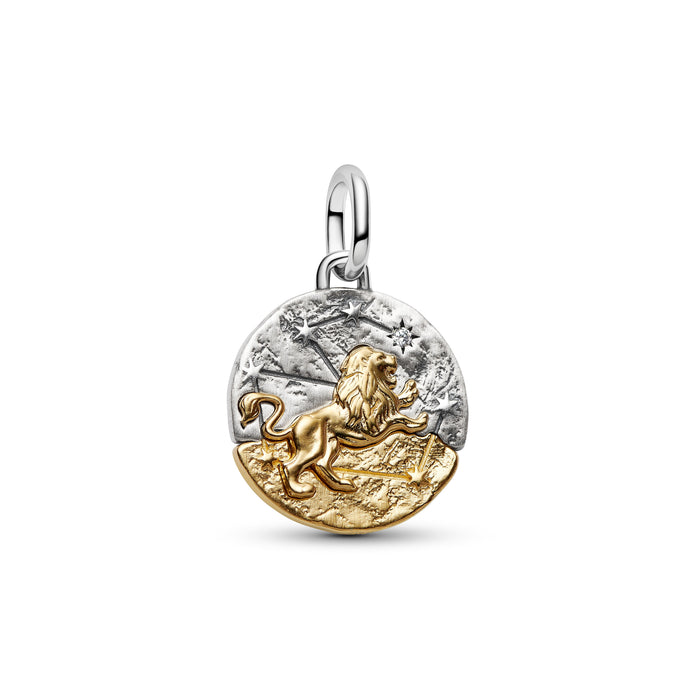 Pandora Leo Zodiac Medallion Charm 14k Gold Plating And Sterling Silver