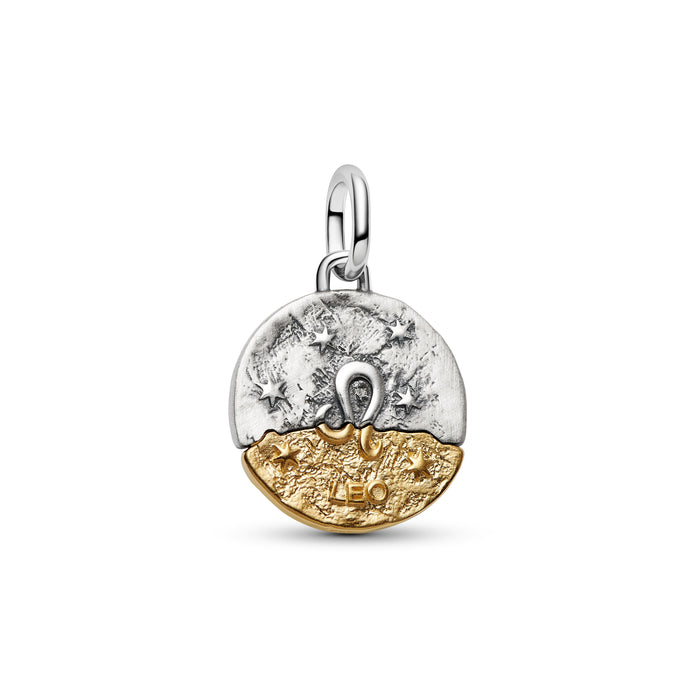 Pandora Leo Zodiac Medallion Charm 14k Gold Plating And Sterling Silver
