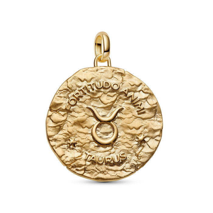 Pandora Virgo Zodiac Oversized Medallion Charm 14k Gold Plating And Sterling Silver