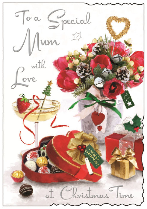 Jonny Javelin 'Mum Heart Box Chocolates' Christmas Card