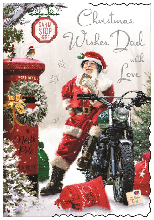 Jonny Javelin 'Dad Motorbike' Christmas Card