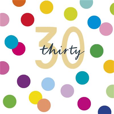 UKG '30 Thirty' Birthday Card