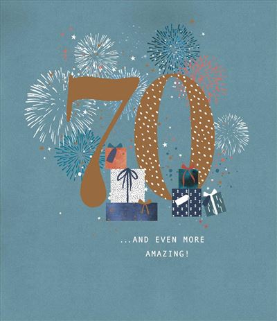 UKG '70 And Even More Amazing' Birthday Card