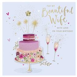 UKG 'For My Beautiful Wife' Birthday Card