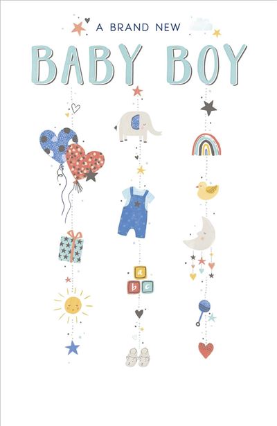 UKG 'A Brand New Baby Boy' New Baby Card