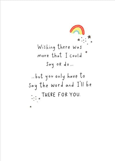 Motivational quote with a rainbow on a white background
