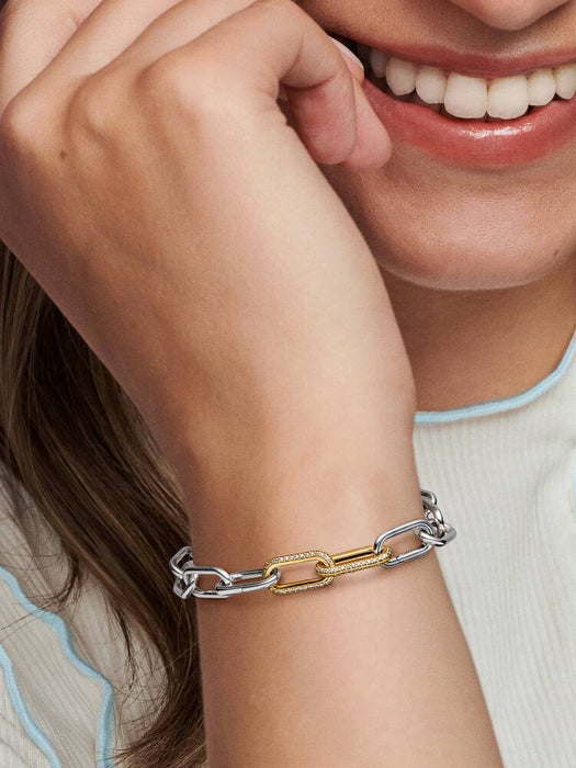 Pandora ME Pavé Double Styling Link 14k Gold Plating