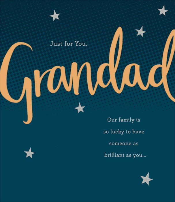UKG 'Just For You Grandad' Birthday Card