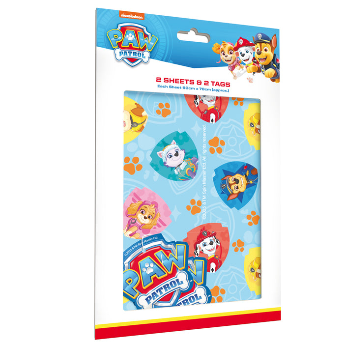 Jackson's Paw Patrol Gift Wrap 2 Sheets
