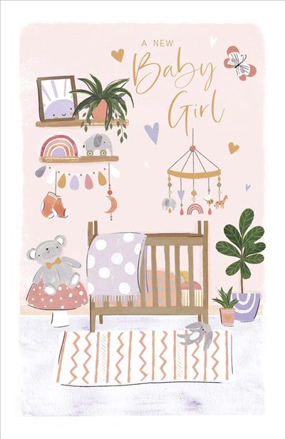 UKG 'A New Baby Girl' New Baby Card