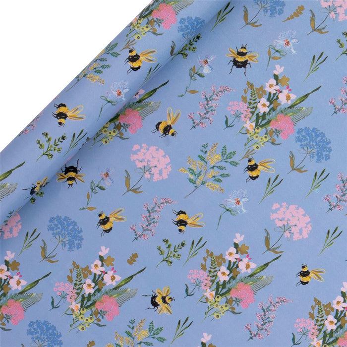 Glick Blue Bees 4m Metre Roll Wrap