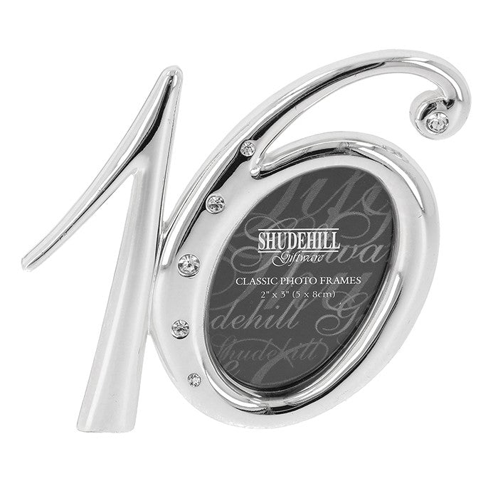 Silver Diamante Frame 16th Birthday