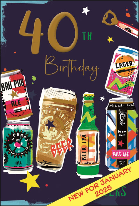 Jonny Javelin '40th Birthday' Birthday Card