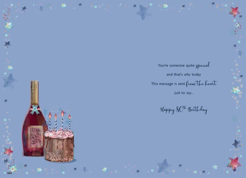 ICG  'For A Wonderful Friend On Your 80 Birthday' Birthday Card