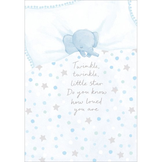 Woodmansterne 'Twinkle Twinkle Little Star' New Baby Card