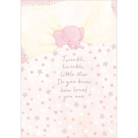 Woodmansterne 'Twinkle Twinkle Little Star ' New Baby Card