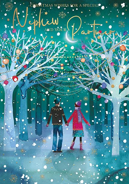 Words N Wishes 'For A Special Nephew And Your Partner' Christmas Card