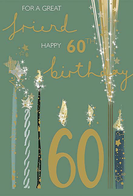 ICG 'For A Great Friend Happy 60th Birthday' Birthday Card