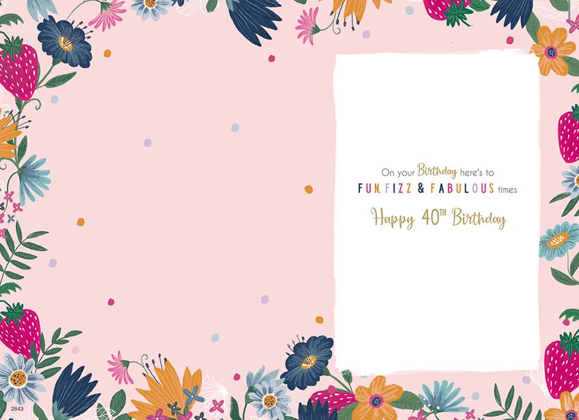 UKG 'Congratulations On Your 40th' Birthday Card