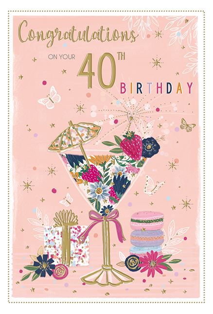 UKG 'Congratulations On Your 40th' Birthday Card