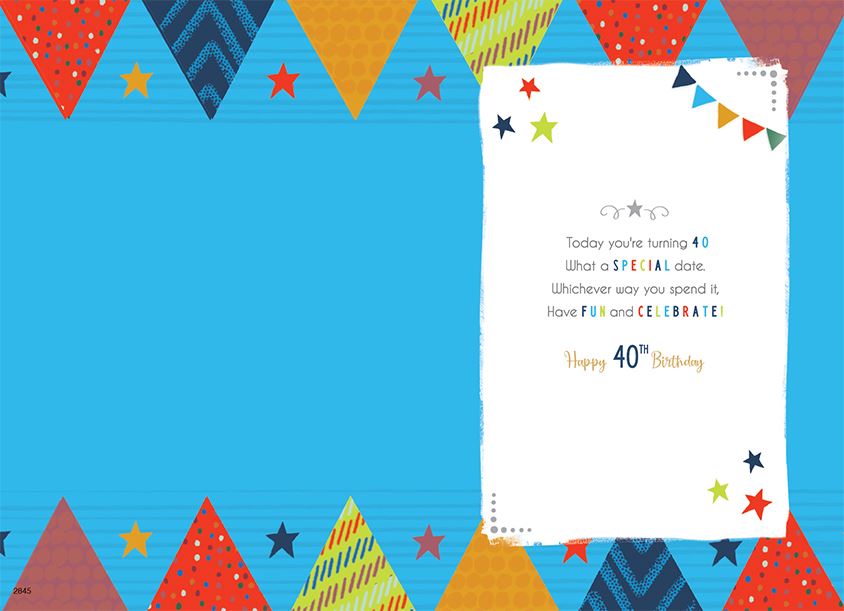 ICG Happy 40th Birthday Card