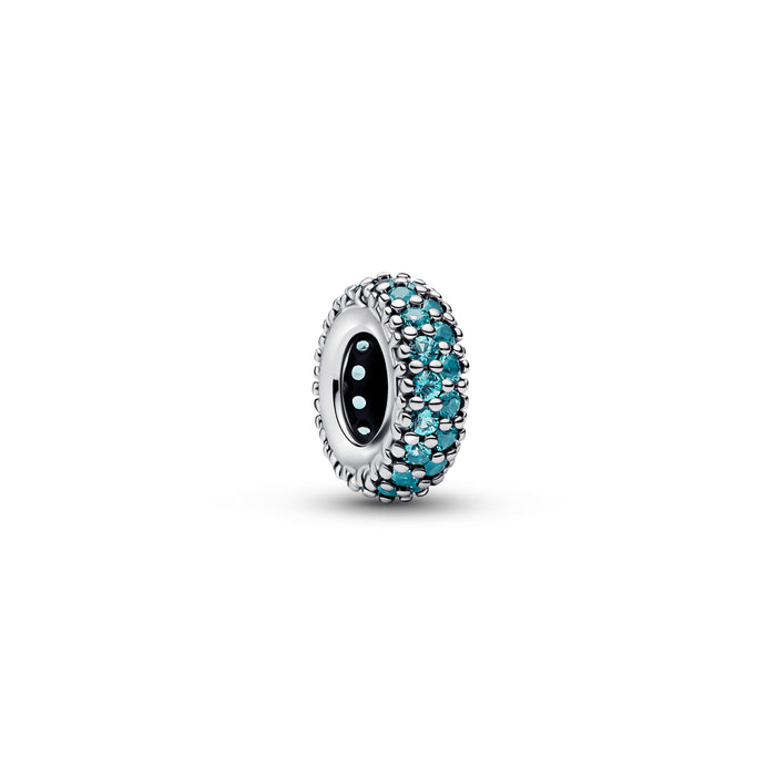 Pandora Ice Blue Stone Spacer Charm Sterling silver