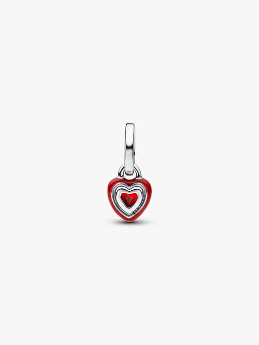 Pandora Red Chakra Heart Mini Dangle Charm Sterling Silver