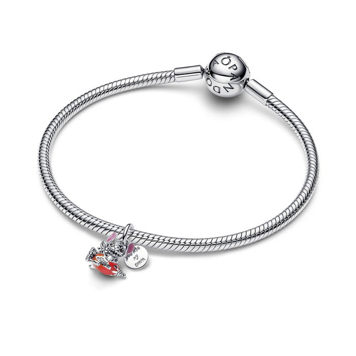 Pandora Disney Stitch Rocket Ship Dangle Charm  Sterling Silver