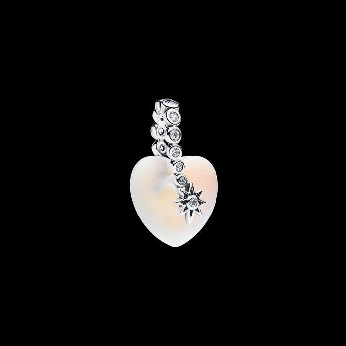 Pandora Shooting Star & Heart Dangle Charm Sterling Silver