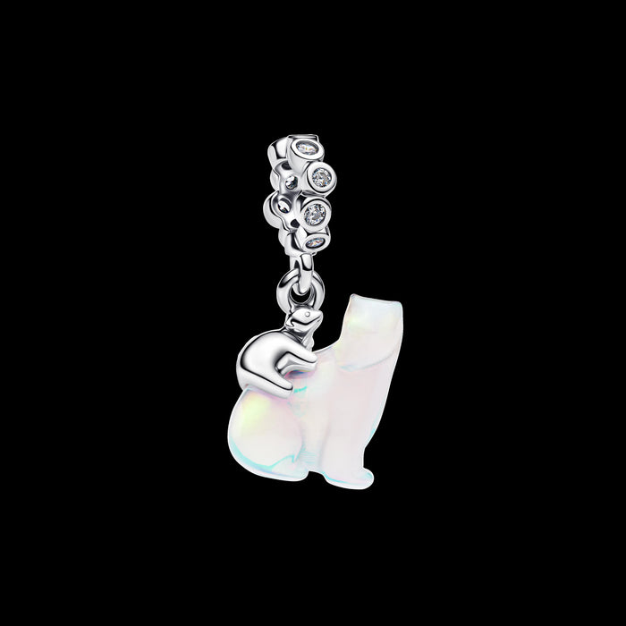 Pandora Polar Bear Mother & Cub Dangle Charm Sterling Silver