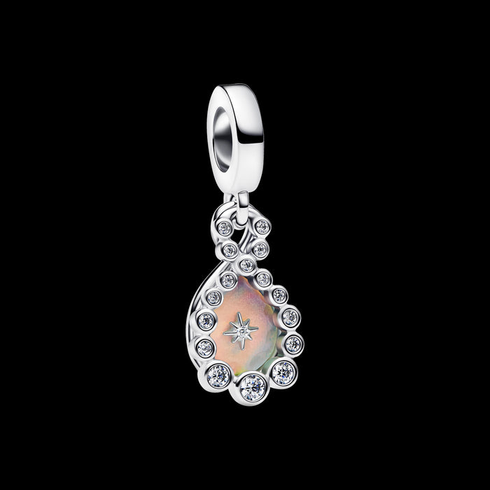 Pandora Opalescent Infinity Double Dangle Charm Sterling Silver