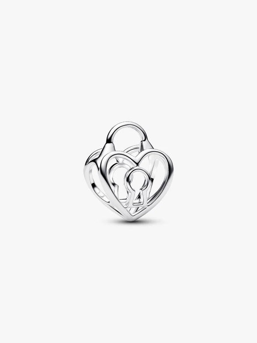 Pandora Openwork Heart Padlock Charm Sterling Silver