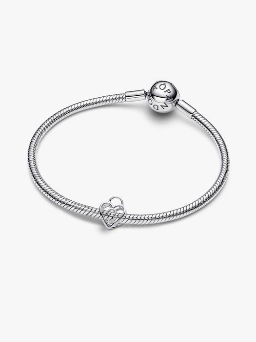 Pandora Openwork Heart Padlock Charm Sterling Silver