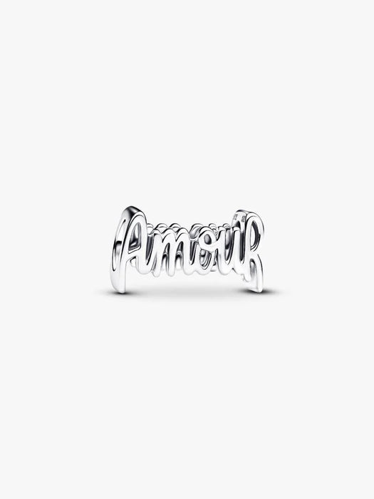 Pandora Amour Script Charm Sterling Silver
