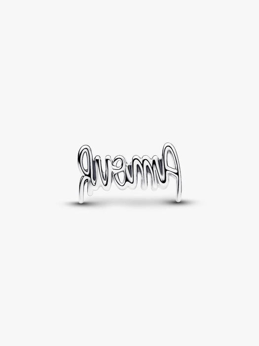 Pandora Amour Script Charm Sterling Silver