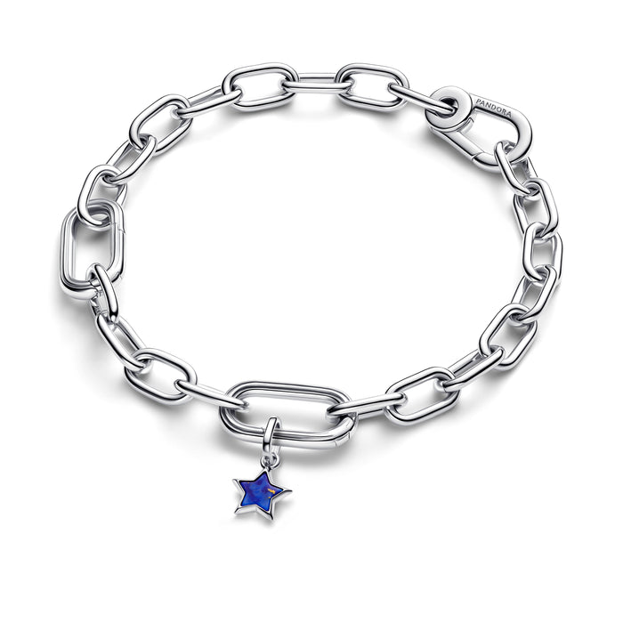 Pandora Blue Star Mini Dangle Charm Sterling Silver