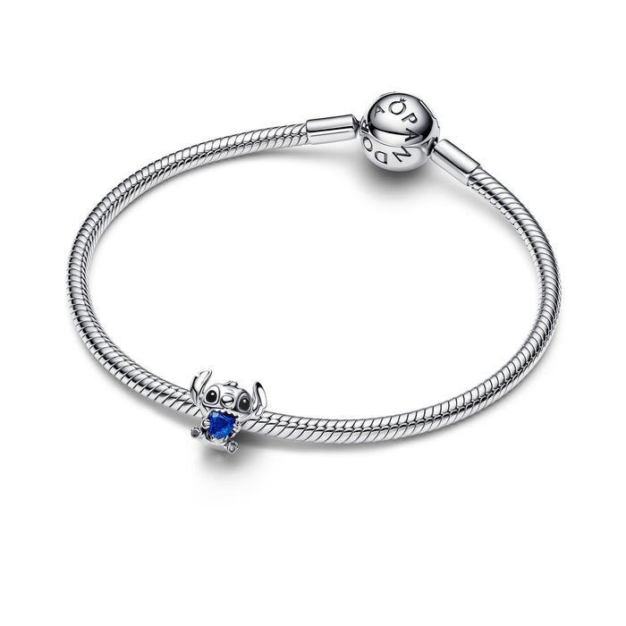 Pandora Disney Stitch Blue Heart Charm Sterling Silver