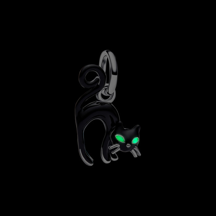 Pandora Black Cat Dangle Charm Sterling Silver