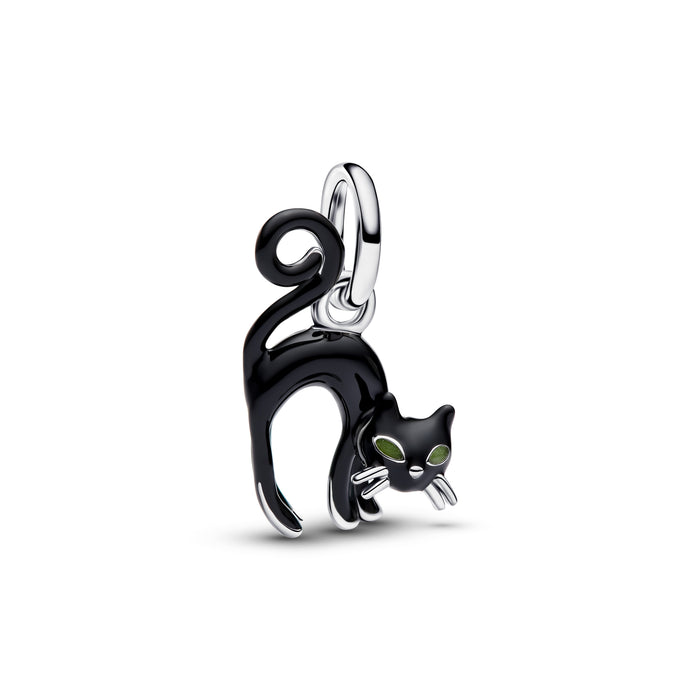 Pandora Black Cat Dangle Charm Sterling Silver