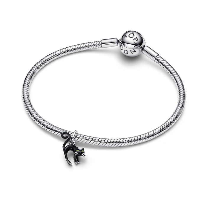 Pandora Black Cat Dangle Charm Sterling Silver