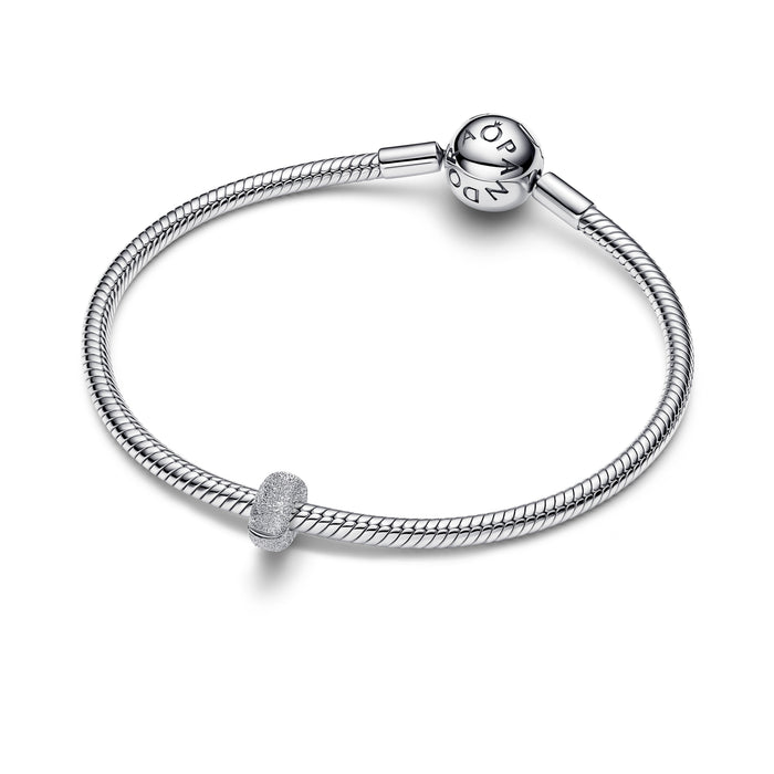 Pandora Textured Mini Clip Charm Sterling Silver