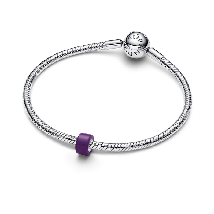 Pandora Purple Murano Glass Mini Charm Sterling Silver