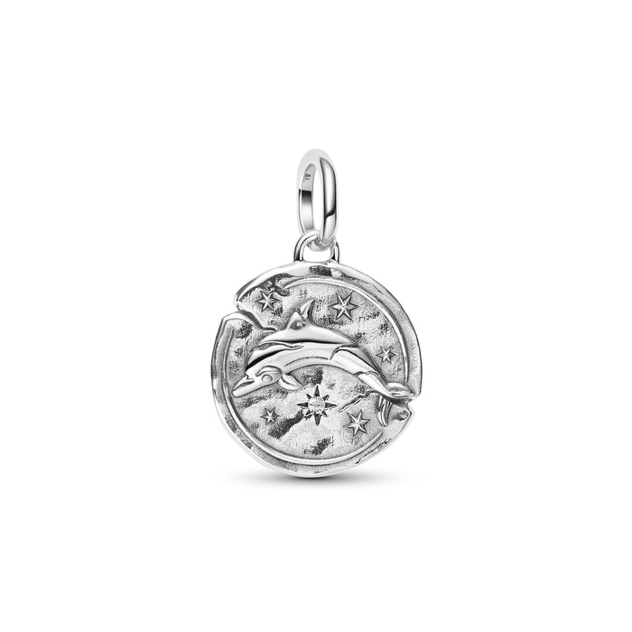 Pandora Dolphin Medallion Charm Sterling Silver