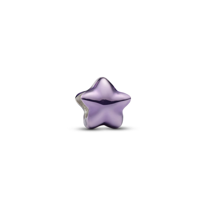 Pandora Purple Star Mini Charm Sterling Silver