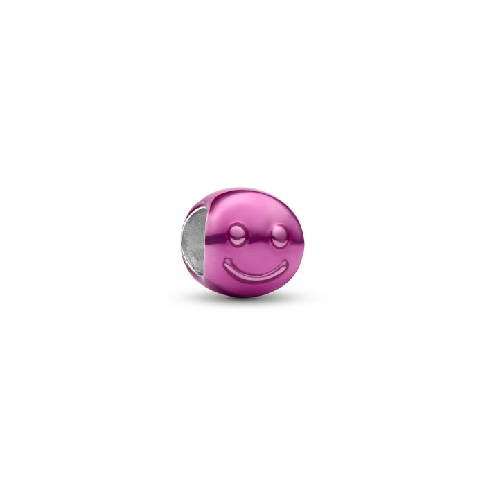 Pandora Pink Happy Face Mini Charm Sterling Silver