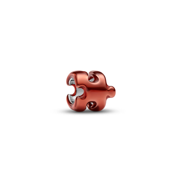 Pandora Orange Puzzle Piece Mini Charm Sterling Silver
