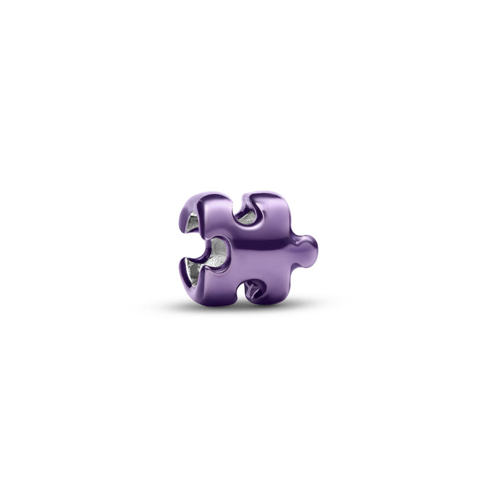 Pandora Purple Puzzle Piece Mini Charm Sterling Silver