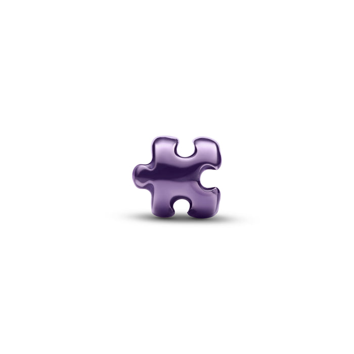 Pandora Purple Puzzle Piece Mini Charm Sterling Silver