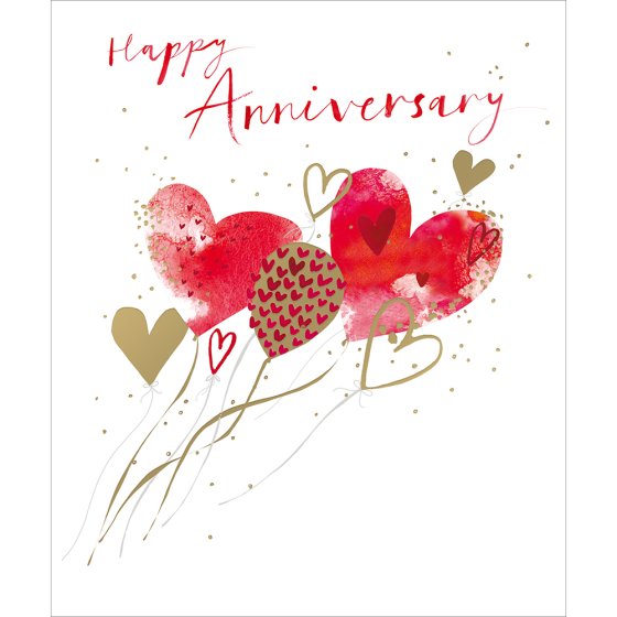Woodmansterne 'Anniversary Hearts' Anniversary Card